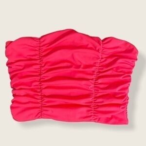 Mocking Jay Woman’s Crop Ruched Swim Top small